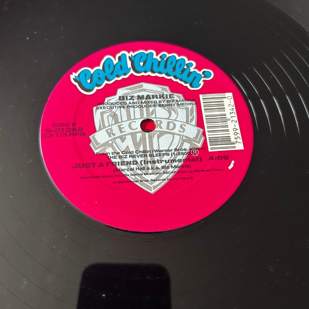 Biz Markie Just A Friend 12" Vinyl Maxi-Single 1989 Cold Chillin 0-21342 Hip Hop - Picture 5 of 5